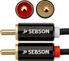 Klinke 3,5mm auf 2 Cinch Stecker, AUX Audio Stereo Kabel Produktbild-Vorschau 2