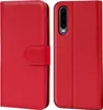 A red flip case for a smartphone is shown, with the phone inserted in one half of the case. Podgląd zdjęcia produktu