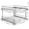 SucceBuy 2-úrovňový výsuvný organizér do skrinky, 19" Š x Náhľad obrázku produktu 8