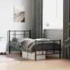 vidaXL Cadre de lit avec tête et pied de lit en métal noir Voir les images du produit 2