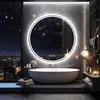 WISFOR LED Badspiegel Rund 80 cm, Badezimmerspiegel mit Produktbild-Vorschau 1