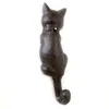2 x Haken Katze aus Gusseisen H 17 cm - Garderobenhaken Produktbild-Vorschau 2