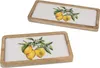 Servierplatte, Tablett ZITRONEN 15x30cm aus Mangoholz + Produktbild-Vorschau 2