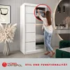 Schlafzimmerschrank mit Zwei Schiebetüren, Kleiderschrank Produktbild-Vorschau 6