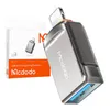 A product shot of a USB-A to Lightning adapter and its packaging. Anteprima dell’immagine prodotto
