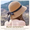 Damen Sonnenhut Faltbar Strohhut UV-Schutz Strandhüte Produktbild-Vorschau 5