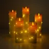 Lot de 3/5 bougies LED sans flamme avec guirlandes Voir les images du produit 3