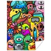 MuchoWow® Poster Monster - Muster - Gemüse - Blumen - Produktbild-Vorschau 1