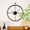 IvoQ Grote industriële wandklok – 60 cm – Zwart metaal – Productafbeelding-voorbeeld 5
