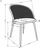 A line drawing of a chair with dimensions indicated by lines and numbers. Podgląd zdjęcia produktu