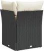 The back view of a modular outdoor sofa corner piece with beige cushions. Podgląd zdjęcia produktu