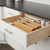 Relaxdays Folienspender, 2 Rollen, Schublade, Bambus, Produktbild-Vorschau 3