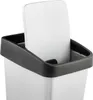A close-up view of the top of a white trash can with a gray rim, and a white lid or insert is partially visible inside. Podgląd zdjęcia produktu