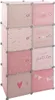 Kinder Aufbewahrungsboxen "Kleiderschrank" - rosa 65x125cm Produktbild-Vorschau 1