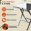CASARIA® Gartentisch Wetterfest Klappbar 65x65cm Produktbild-Vorschau 5