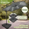 tillvex® Alu Sonnenschirm Rechteckig Ø 330 cm mit LED Solar Produktbild-Vorschau 8