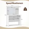COSTWAY Schreibtisch Computertisch klein mit magnetischer Produktbild-Vorschau 7