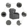vidaXL Relaxsessel mit Aufstehhilfe Dunkelgrau Stoff Produktbild-Vorschau 9