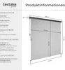 Product information and dimensions for a tectake garden screen. Náhled obrázku produktu