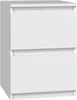 VBChome Nachttisch 30 x 30 x 40 cm Weiß Matt Nachttisch mit Produktbild-Vorschau 2