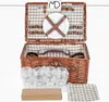 Cesto da picnic in vimini intrecciato per 4 persone, borsa Anteprima dell’immagine prodotto 8