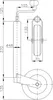 Oporné koleso WINTERHOFF ST48-200V 150 kg 48 mm 505-725 mm Náhľad obrázku produktu 2