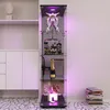 ProximaX Schwarz hochglanz Vitrinenschrank mit LED Produktbild-Vorschau 6