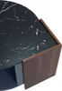 Couchtisch 96.5x63x40cm, Marmorplatte, Nussbaum in Produktbild-Vorschau 8