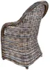 KRINES HOME Esszimmer-Sessel Rattan Grau Rattan Korbsessel Produktbild-Vorschau 9