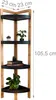 Scaffale angolare Relaxdays in bambù, 4 ripiani Anteprima dell’immagine prodotto 4
