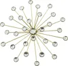 3x 3D Wanddeko Kristall-Blüte Metall & Glassteine gold Produktbild-Vorschau 3