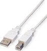 VALUE USB 2.0 Kabel, Typ A-B, weiß, 3 m Produktbild-Vorschau 1