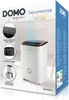 The image shows the packaging of a Domo dehumidifier, with the product itself prominently displayed. Produktbild-Vorschau