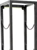 A close-up view of a black metal wine rack mounted on a white background. Náhled obrázku produktu