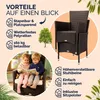 CASARIA® Gartenstühle 4er Set Polyrattan Stapelbar mit Produktbild-Vorschau 9