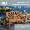 Gartenbank Teakholz 120 cm mit Motiv-Rückenlehne – massiv, Produktbild-Vorschau 2