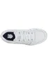 A top-down view of a white K-Swiss sneaker. Podgląd zdjęcia produktu