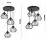 Two identical pendant light fixtures are shown, each with four diamond-shaped metal wire cages. Dimensions are indicated with lines and text. Produktbild-Vorschau