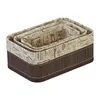 Relaxdays Aufbewahrungskorb 3er Set, Bambus, Stoffbezug im Produktbild-Vorschau 6
