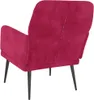 vidaXL Sessel Weinrot 62x79x79 cm Samt Produktbild-Vorschau 5