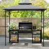 COSTWAY Grillpavillon 242x150cm, Gartenpavillon mit Produktbild-Vorschau 2