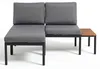 home24 Loungeset - 3-teilig - Aluminium - Grau Produktbild-Vorschau 4