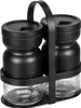 WENKO Menage mit Glas Gewürzstreuer in Schwarz 12 x 6 x Produktbild-Vorschau 1