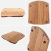 A collage of four images showing a wooden board for a kitchen appliance from different angles. Produktbild-Vorschau