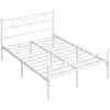 A white metal bed frame on a white background. Produktbild-Vorschau