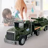 Großer Militär Transporter mit Panzer – Armee Spielzeug mit Produktbild-Vorschau 3