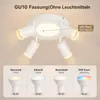 ZMH Led soffitto 4 fiamme soffitto spot GU10 camera da Anteprima dell’immagine prodotto 3