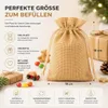 24 adventních pytlíků, které lze naplnit, přírodní béžové Náhled obrázku produktu 2