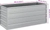 vidaXL Garten-Hochbeet 100x40x45 cm Verzinkter Stahl Silber Produktbild-Vorschau 7