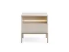 A modern nightstand with LED lighting and a fluted front. Produktbild-Vorschau